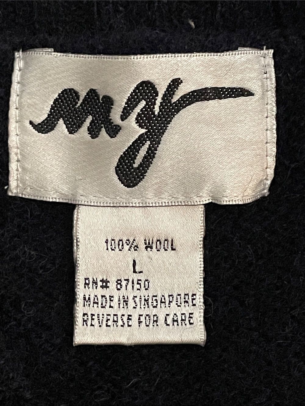 Vintage M.Y. Sportswear Wool Sweater Vest Womens Large Navy Blue Lime Striped - Picture 2 of 10
